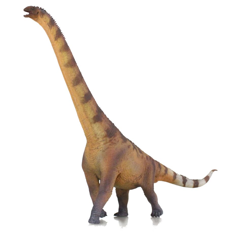 The brown sauropod figure stands 18.5 cm tall.