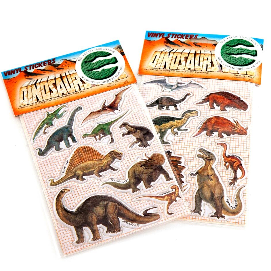 Twin pack of dinosaur stickers.