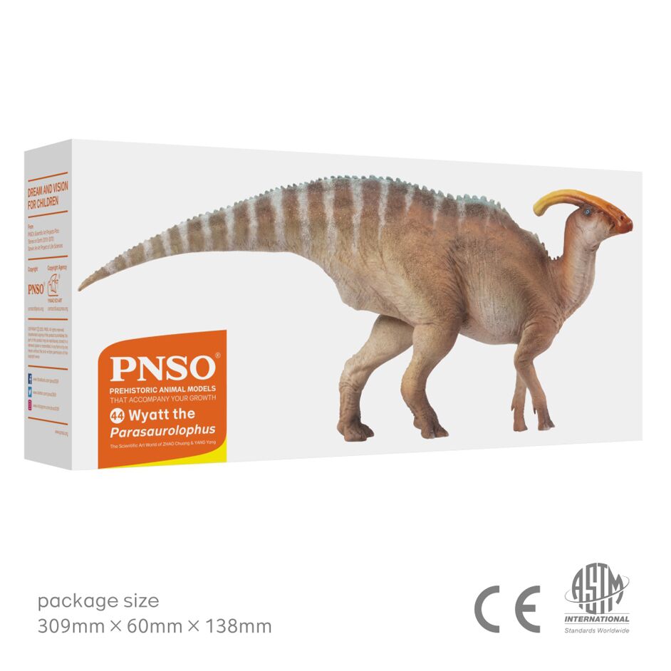 Product packaging for the PNSO Parasaurolophus