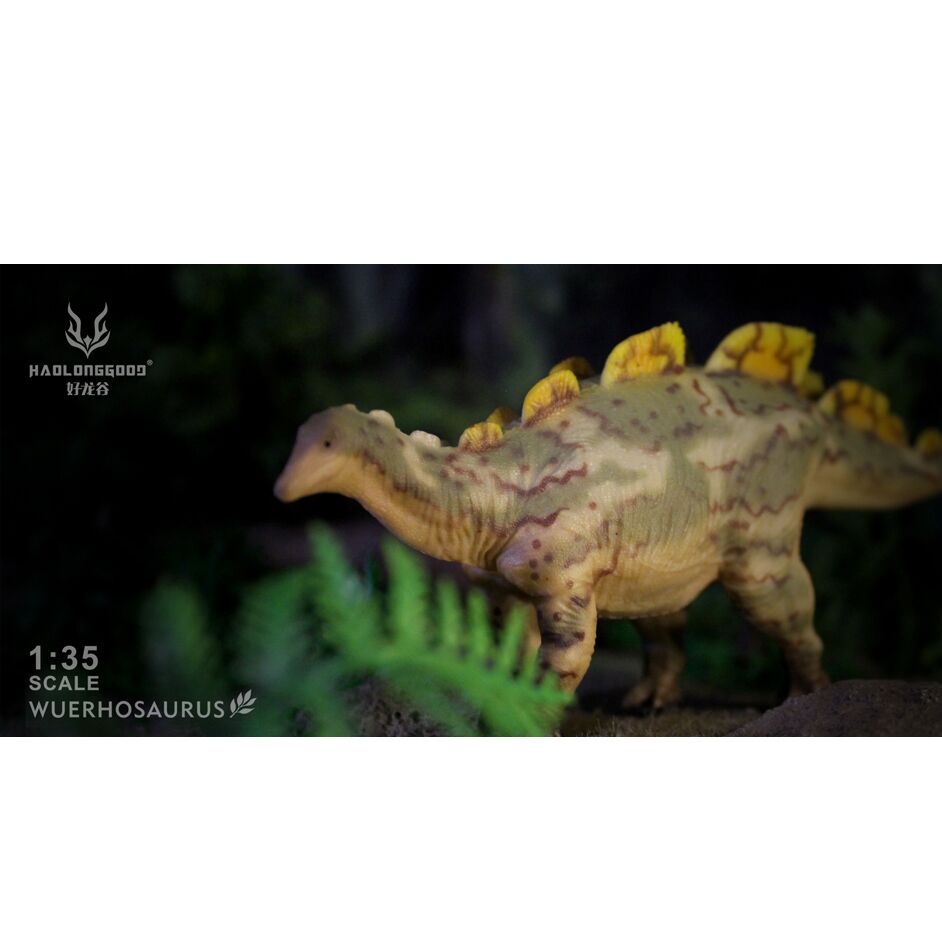 Green Wuerhosaurus in the landscape.