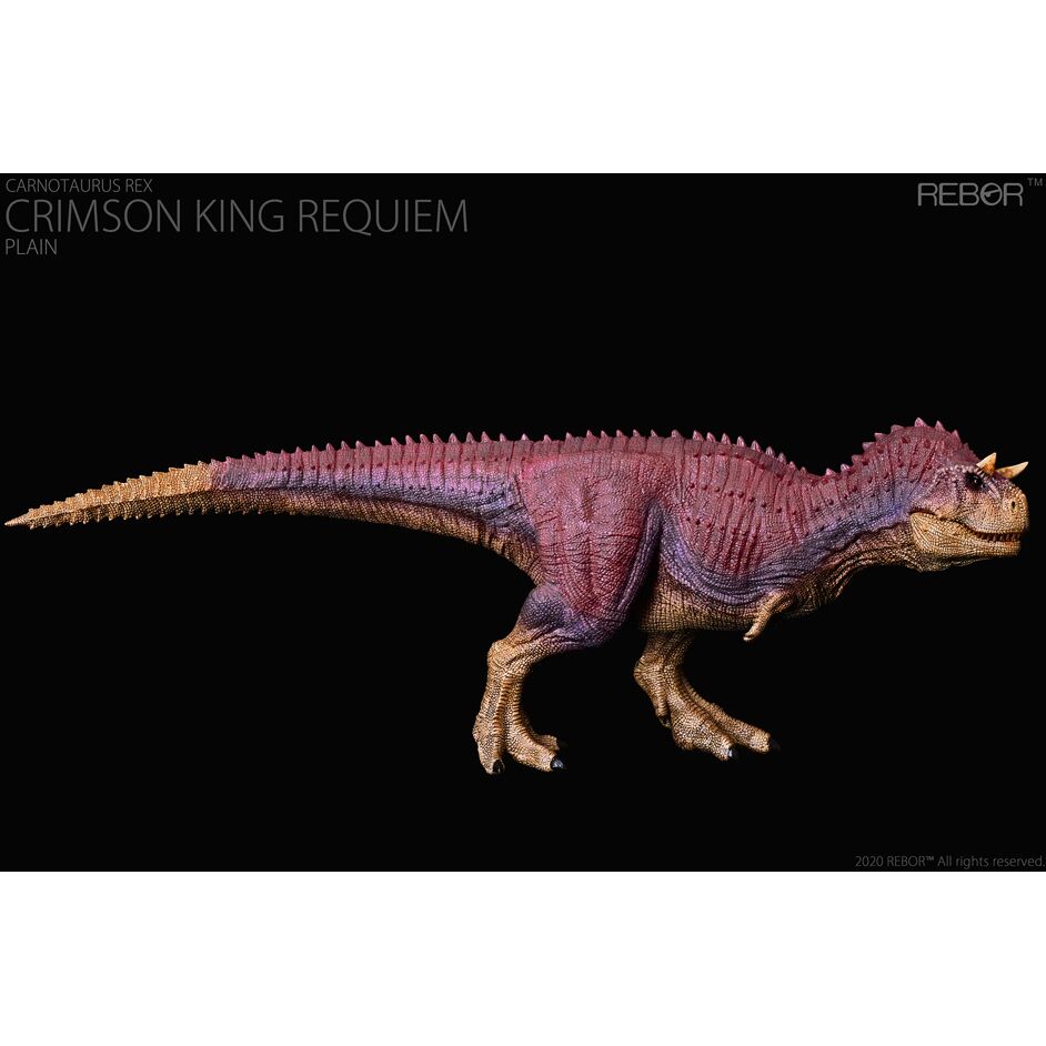 Rebor 1:35 Carnotaurus rex “Crimson King Requiem” plain variant museum class replica