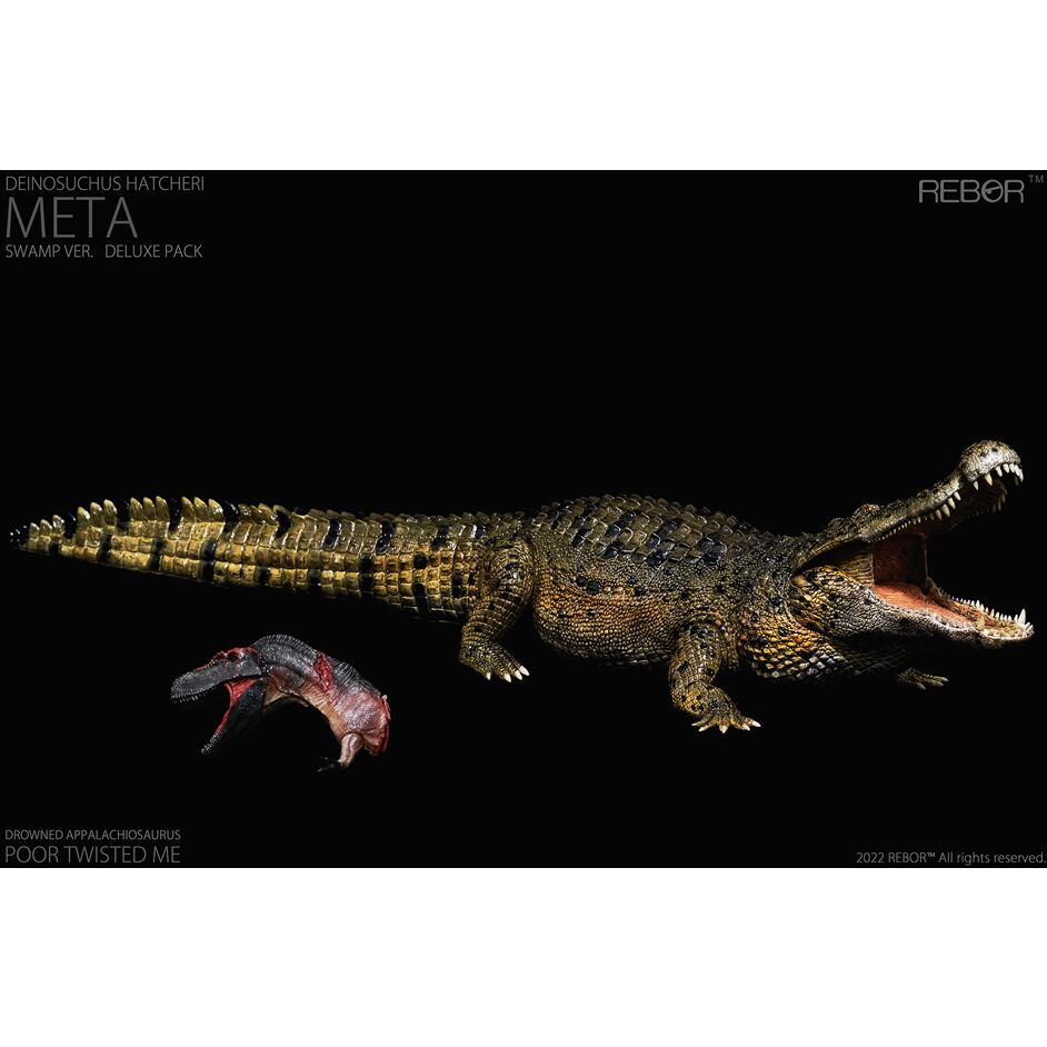 Deinosuchus hatcheri model (Swamp) with Appalachiosaurus carcase.