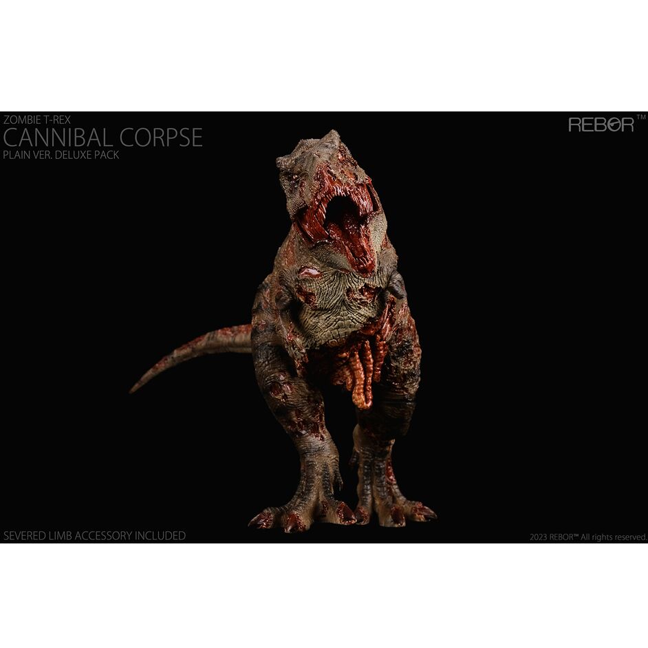 The Rebor Zombie T. rex Plain in anterior view.