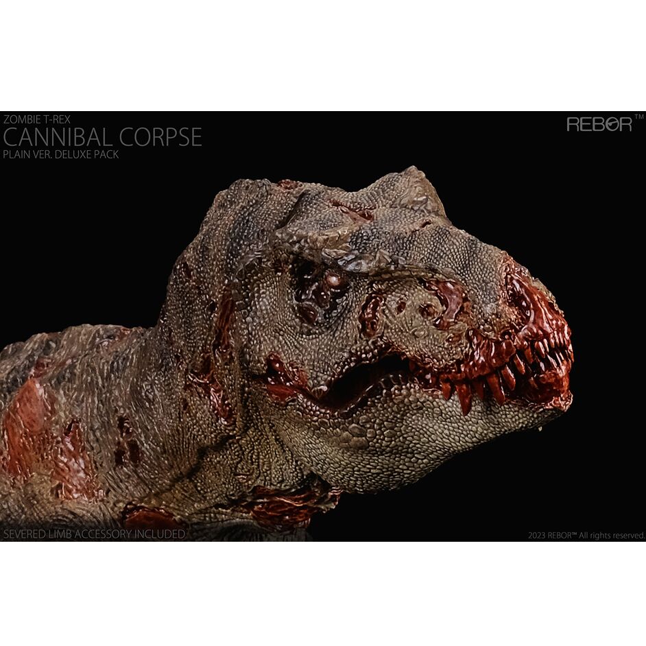 Dinosaur model with an articulated jaw.