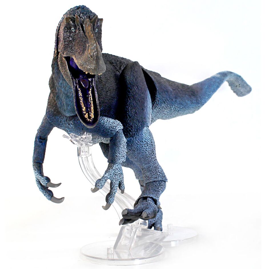 Cyberzoic Yutyrannus huali blue figure.