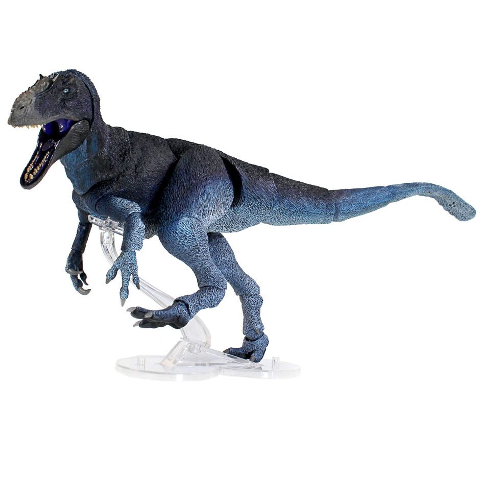 Cyberzoic articulated dinosaur model (blue Yutyrannus).